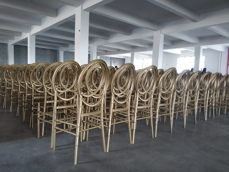 Gold Resin Plastic Monobloc Resin Wedding Ballroom Tiffany Phoenix Chairs