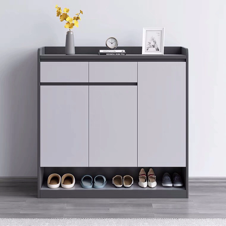 Melamine Laminate Shoe Rack Cabinet with Door and Drawer