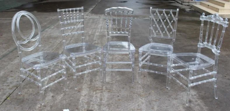 Plastic Tiffany Chair Resin PC Acrylic Wedding Chair Crystal Transparent Acrylic Chairs