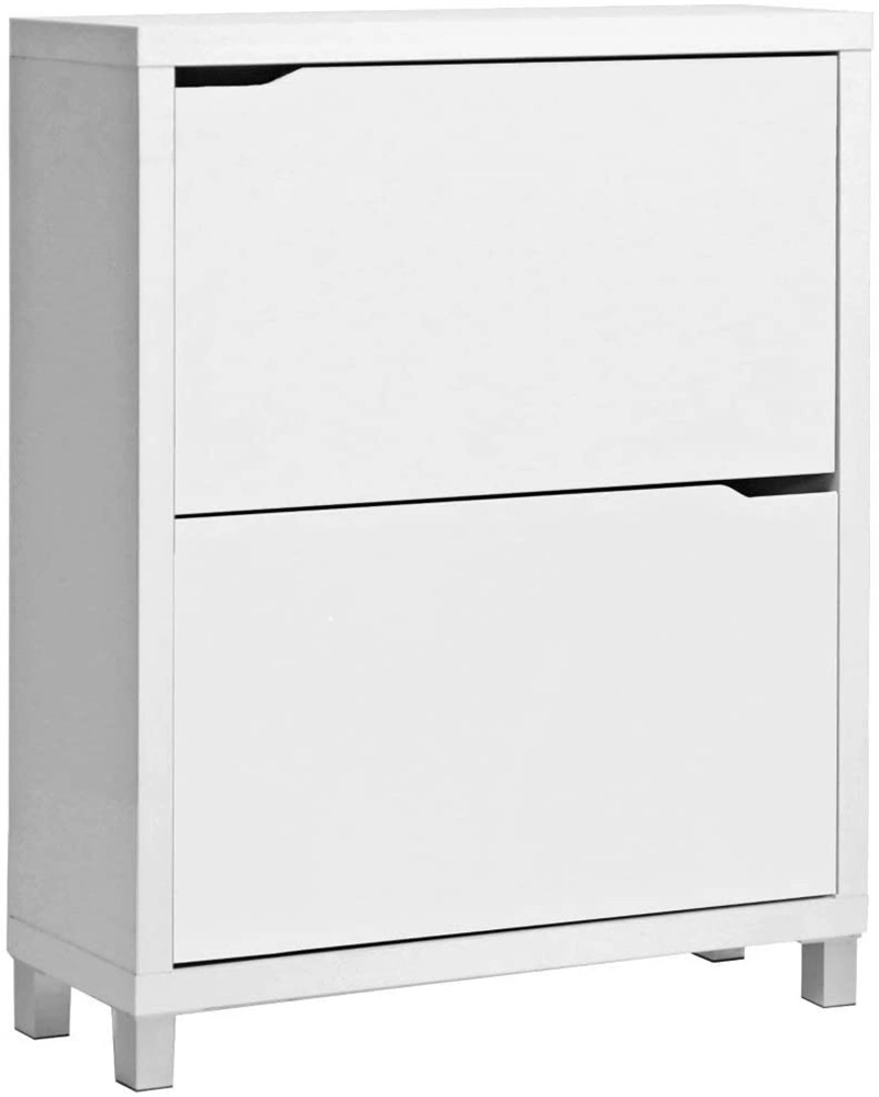 Cheap Price Wood 2 Shelves Organizer Rack Shoe Cabinet with 2 Drawers for Home