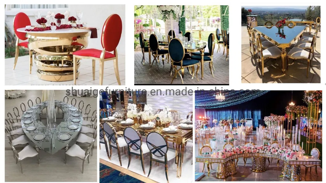 Event Furniture Gold Stainless Steel Clear Acrylic Foldable Wedding Chair