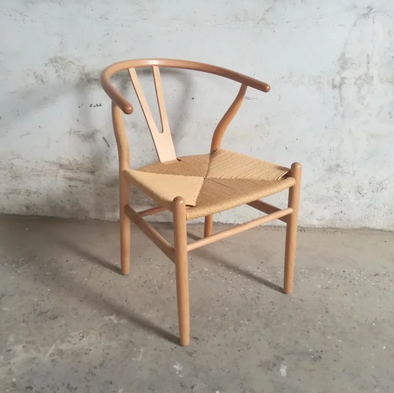 Black Hans Wegner Chair Y Wishbone Chair with Armrest