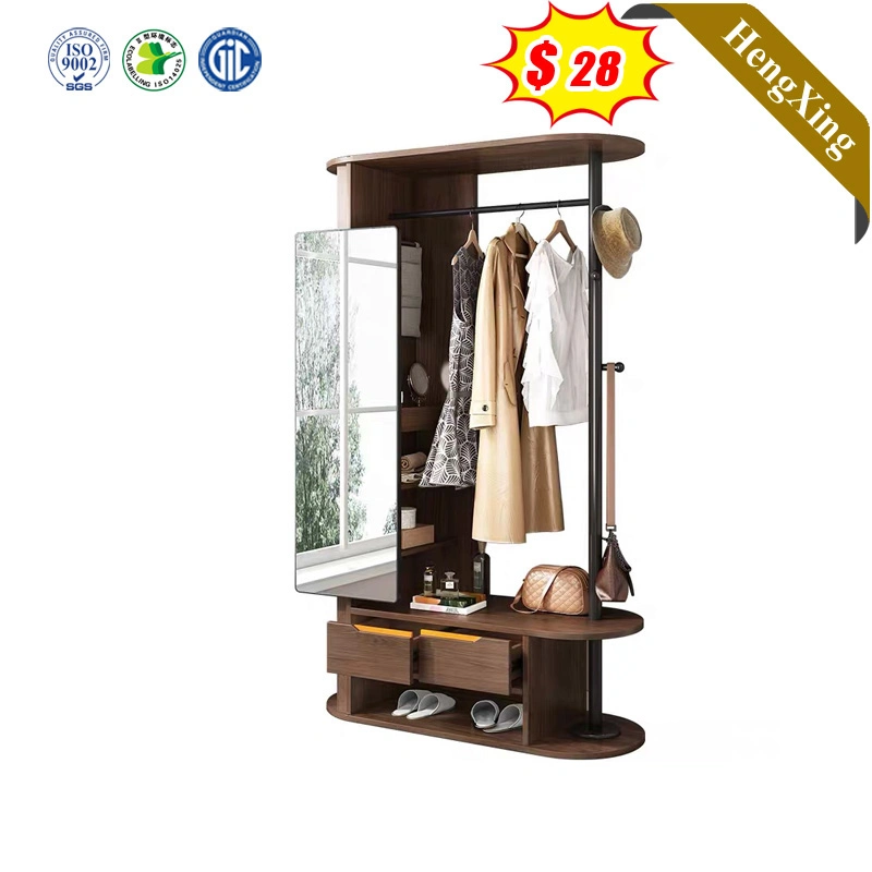 New Chinese Simple Modern Home Furniture Clothes Rack Mirror Multi-Function Cabinet with Shoes Rack