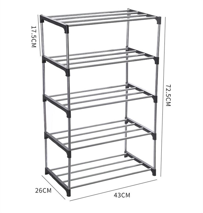 Multi-Layer Stainless Steel Shoe Rack Easy Assemble Storage Cabinet Home Organizer Shoe Rack