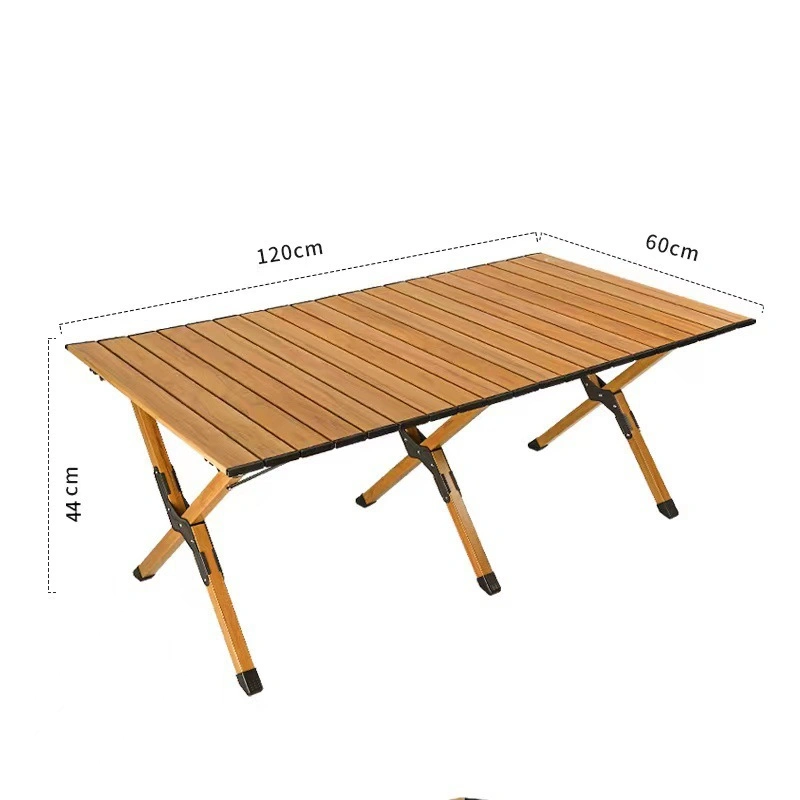 Folding Outdoor Camping Table with Adjustable Height 4-Folds Compact Small Lightweight Portable