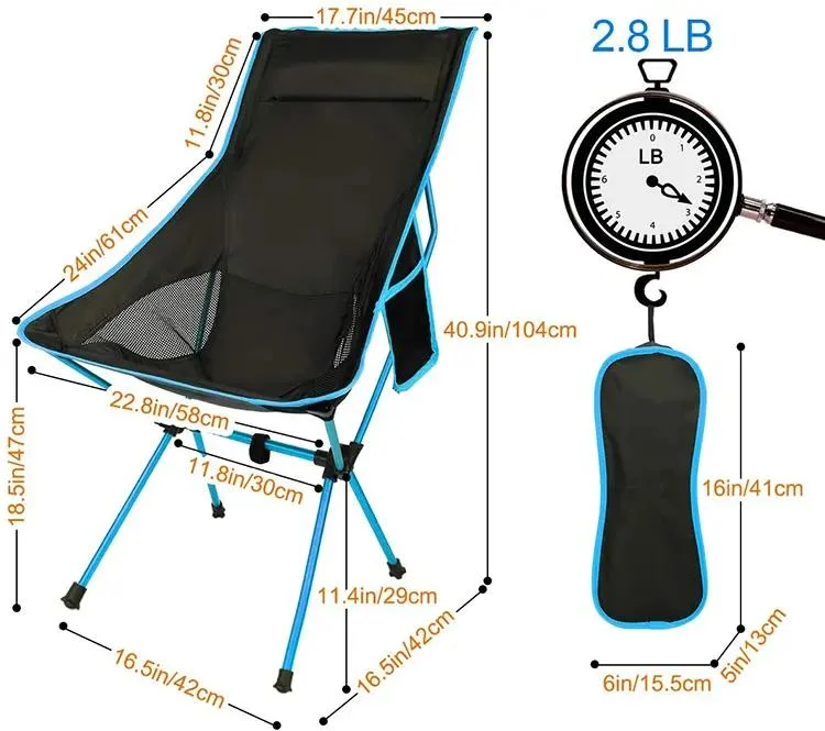 Woqi Customized Outdoor Lightweight Leisure Lawn Chair, Foldable Beach Camping Chair