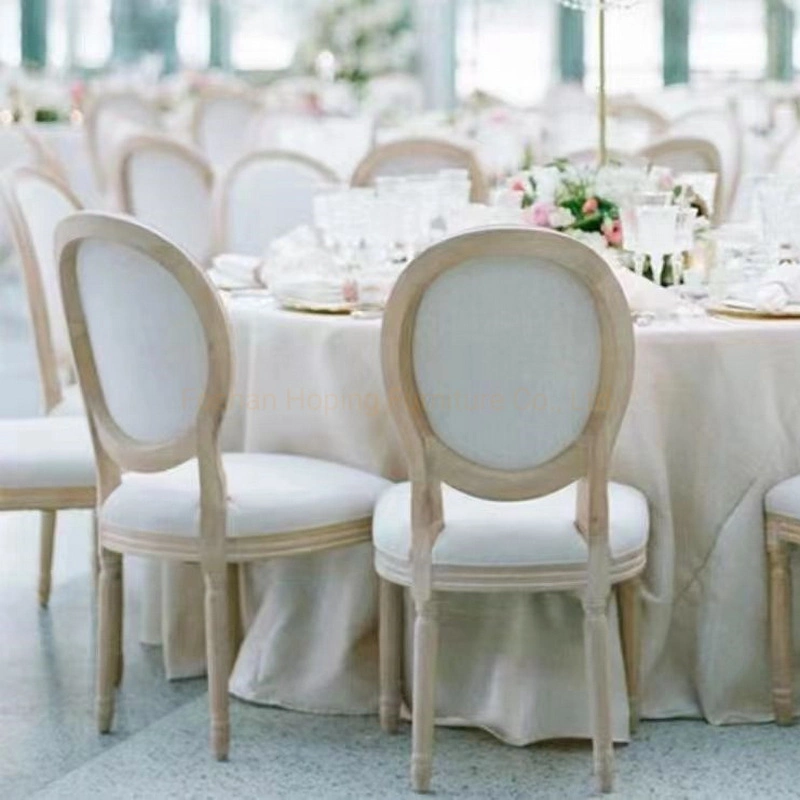 Manufacturer Furniture French Style Cane Round Curve Back Upholstery Louis Dining Room Chair Hotel Home Banquet Wood Metal Wedding Chair