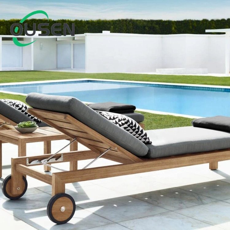 Glass Fiber Reinforced Plastic Pool Patio Sunbed Furniture Outdoor Chaise Double Lounger