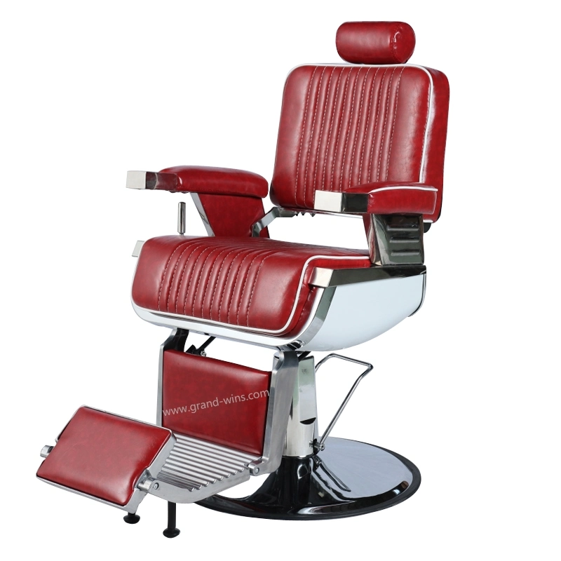 Foshan Factory Gold Frame Leather Salon Chair for Hairdressing Shop