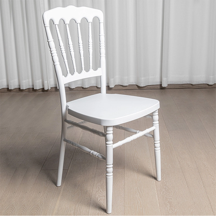 Low Price Event Rental Adult Resin Napoleon Chair White Modern