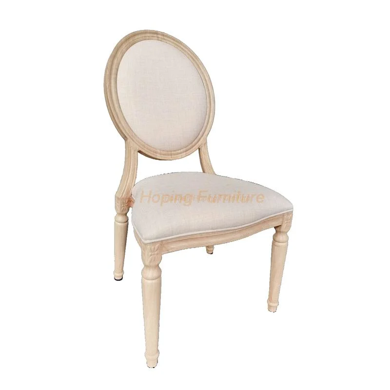 Manufacturer Furniture French Style Cane Round Curve Back Upholstery Louis Dining Room Chair Hotel Home Banquet Wood Metal Wedding Chair