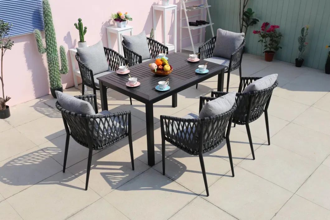 Outdoor Tables and Chairs Nordic Outdoor Garden Hotel Balcony Simple Waterproof Rope Chair Leisure Combination