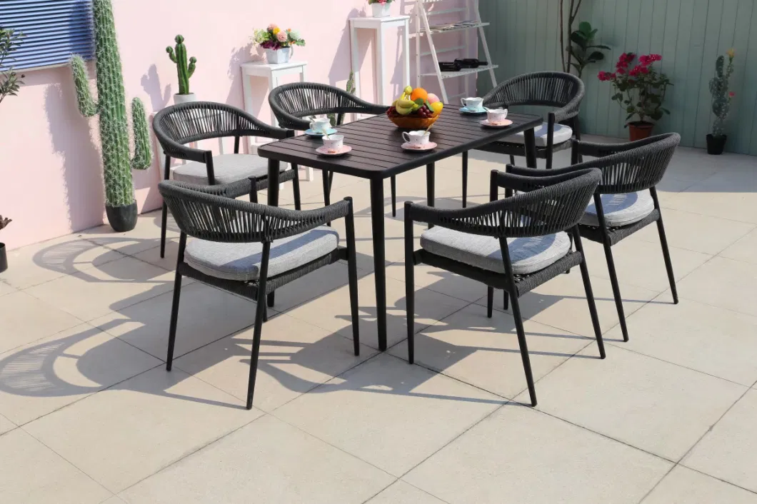 Outdoor Tables and Chairs Nordic Outdoor Garden Hotel Balcony Simple Waterproof Rope Chair Leisure Combination