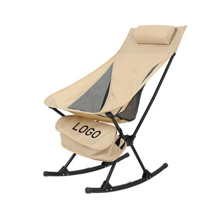 Outdoor Aluminum Portable Foldable Fishing Camping Folding Rocking Moon Chair