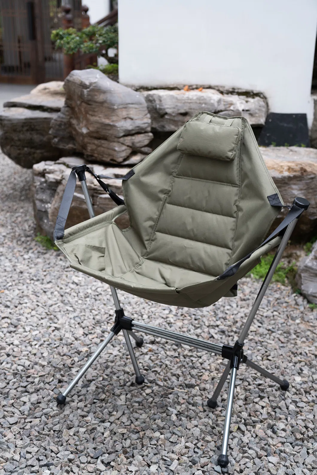 Camping Chairs, Camping Folding Swing Chair, Portable Folding Rocking Chair, Recliner Camping Beach Chair