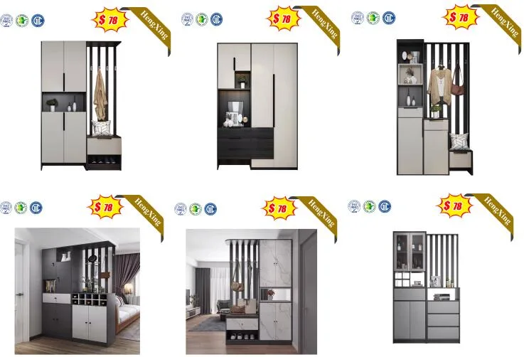 New Chinese Simple Modern Home Furniture Clothes Rack Mirror Multi-Function Cabinet with Shoes Rack