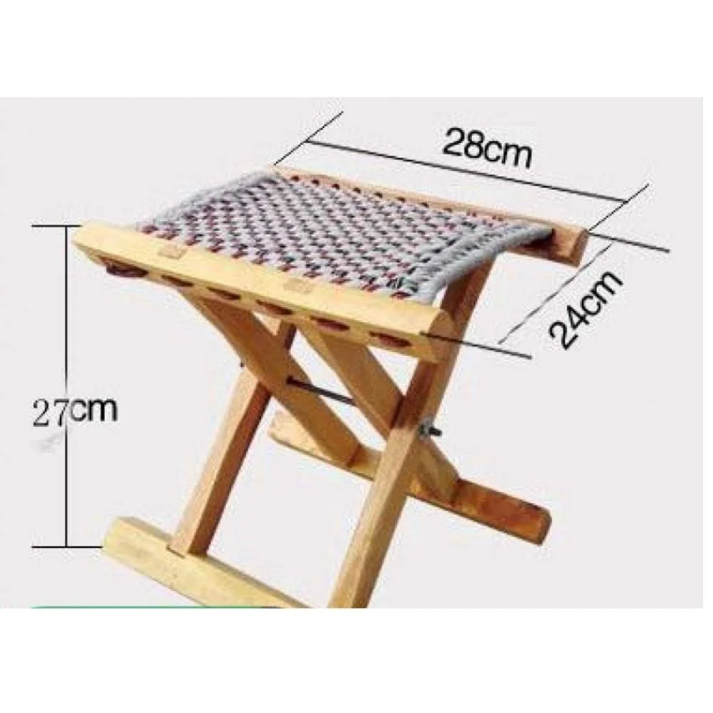 Folding Stool Multipurpose Bamboo Stool Low Stool Collapsible Folding Camping Multifunction Chair Wyz19553