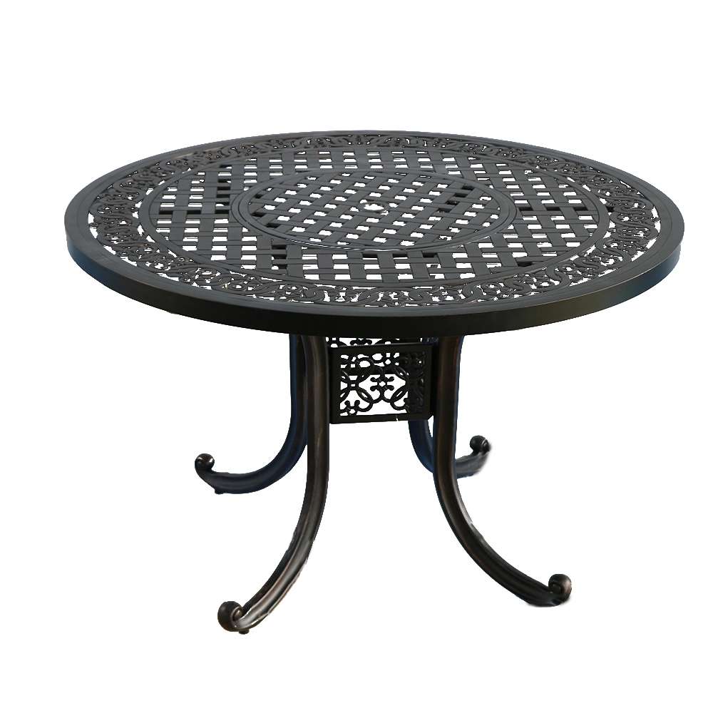 Cast Aluminum Outdoor Dining Table Garden Picnic Table