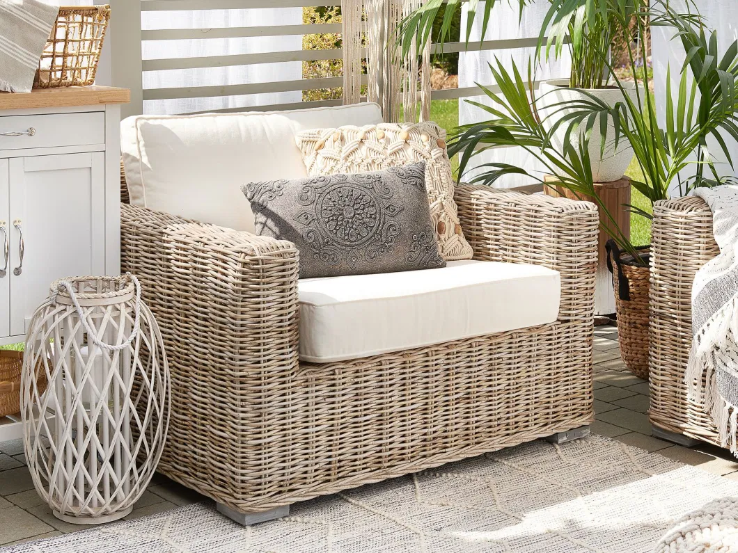 Rattan 3 PCS Ready to Ship Outdoor Furniture Modern Patio Furniture Aluminum Rattan Sofa