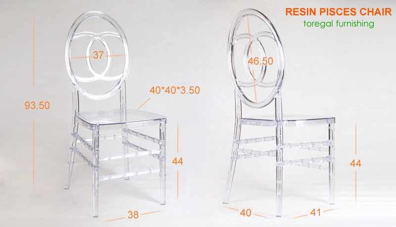 Transparent Color Polycarbonate Resin Double C Phoenix Pisces Chair