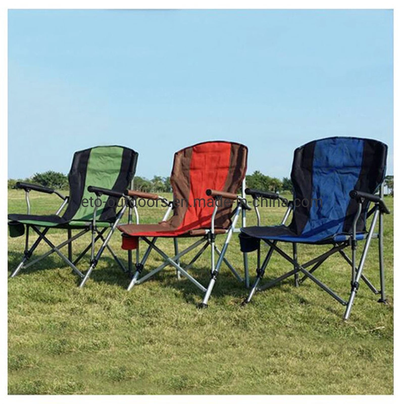 Deluxe Camping Folding Chair Durable Beach Chair Lawn Chair