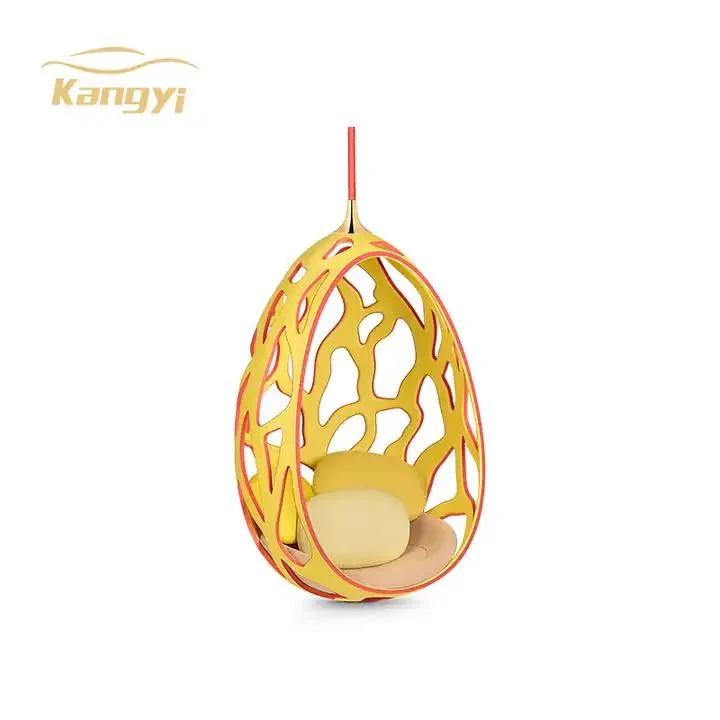 Fiberglass Swinging Egg Pod Hanging Chair with Stand