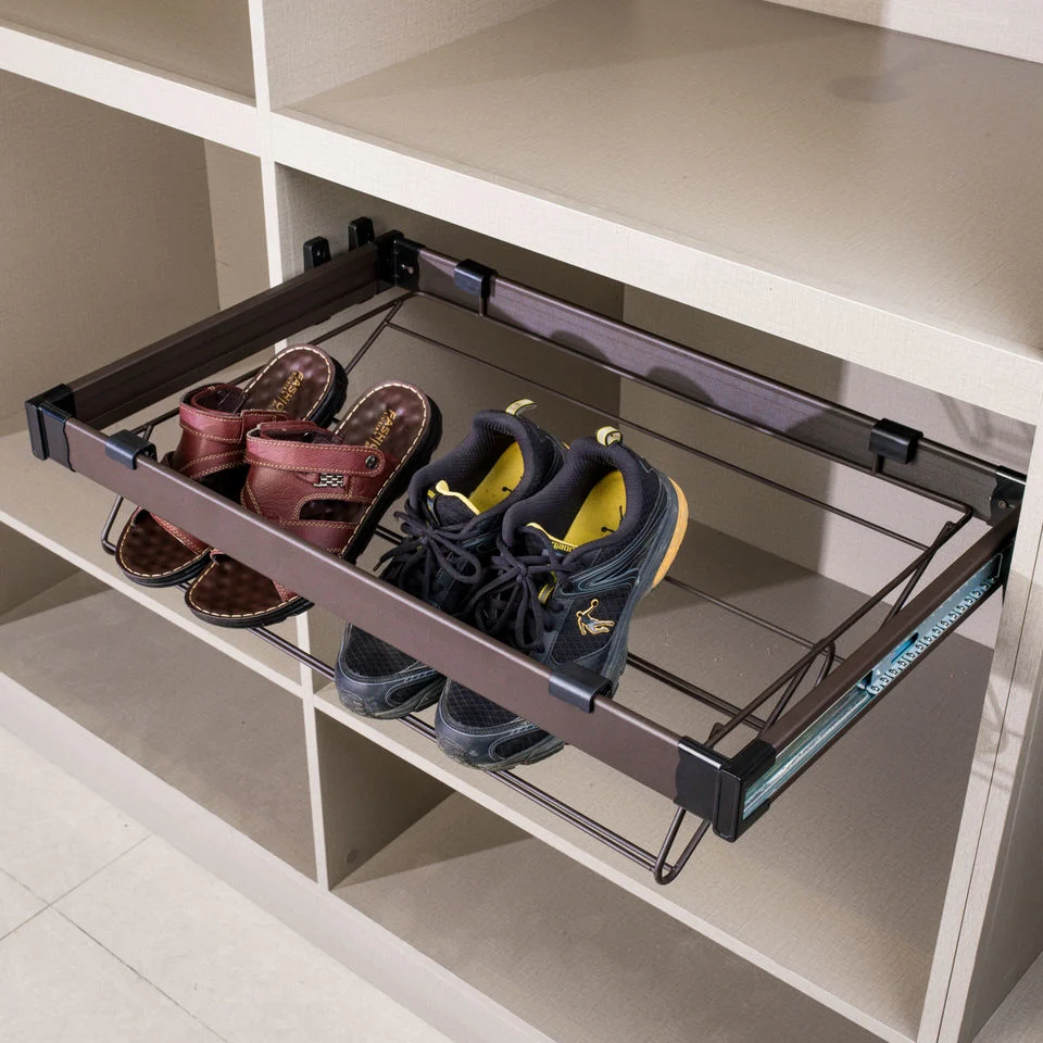 High Quality Modern Design 765*465*175mm Pull out Shoes Racks with Full Extension Slide for Wardrobe