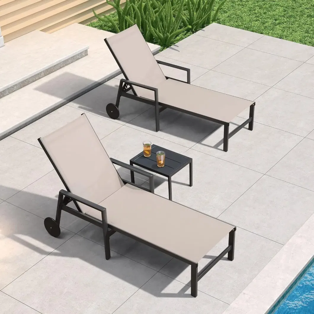 Hot Sale Outdoor Chaise Lounge Adjustable Aluminum Beach Chair