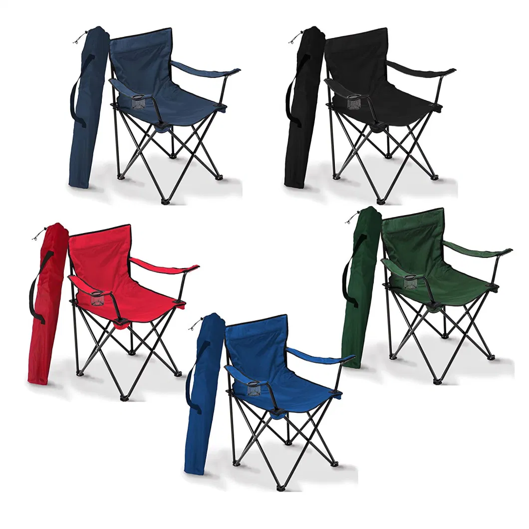 Sturdy Powder-Coated Steel Frame Supports Foldable Chair Fit Outdoors-Lawn, Patio, Camping, Tailgating