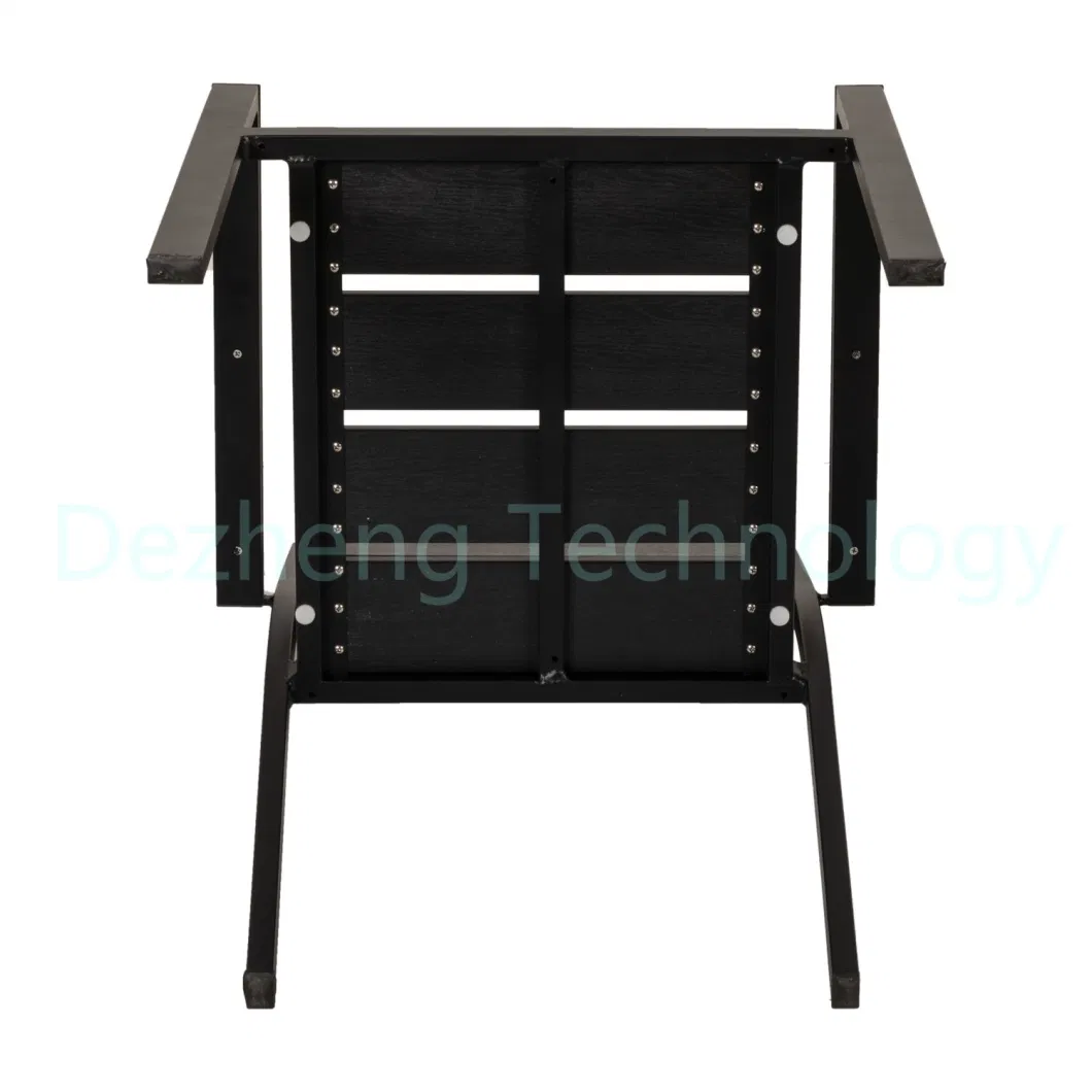 Wholesale Garden Patio Black Plastic Wood Outdoor Restaurant Dining Chair