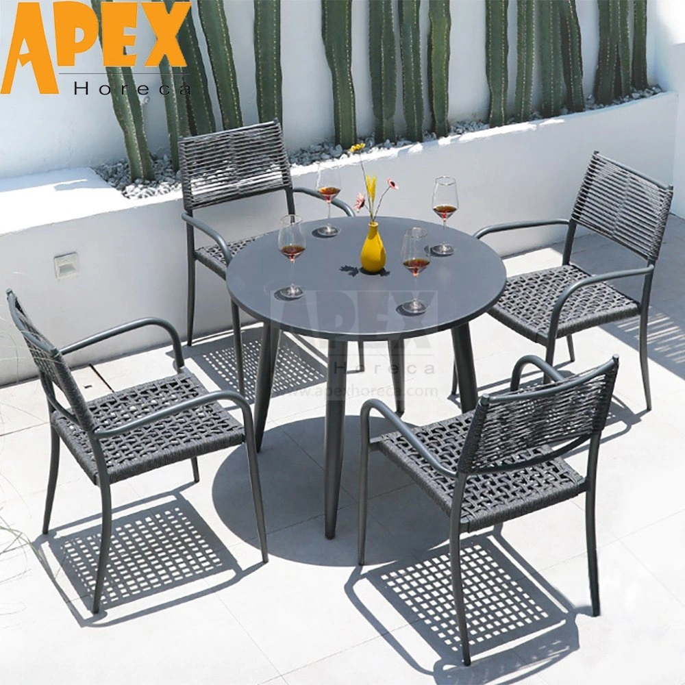 Modern Garden Waterproof Outdoor Chair Dining Table Combination Furniture Set