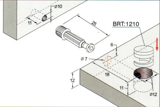 Furniture Hardware Accessories Three in One Connector Fastener Wooden Fastener