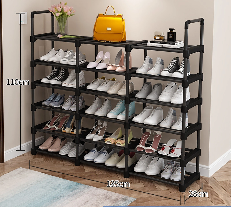 5 Tier Shoe Rack Cabinet Shoes Hanging Rack Floor Standing Metal Shoe Racks