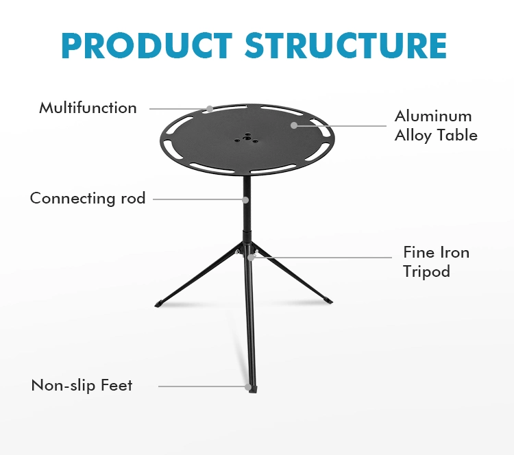 Kinggear High Quality Portable Aluminium Triangular Folding Table for Picnic Camping