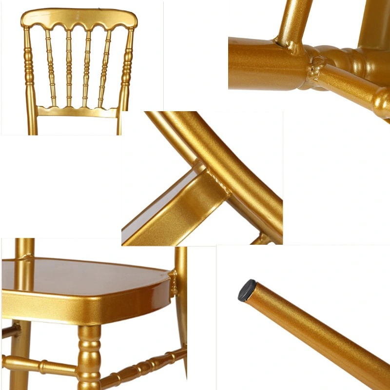 Wholesale Napoleon Chiavari Tiffany Banquet Party Hotel Room Furniture Wedding Metal Chair with Cushion