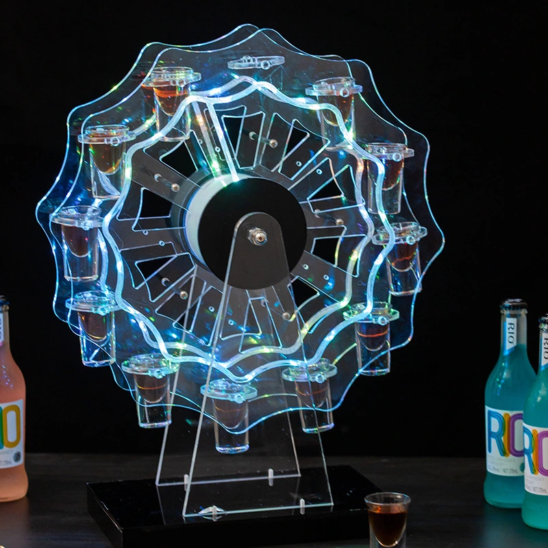 Novelty Luminous Ferris Wheel Bar Cocktail Acrylic Rack