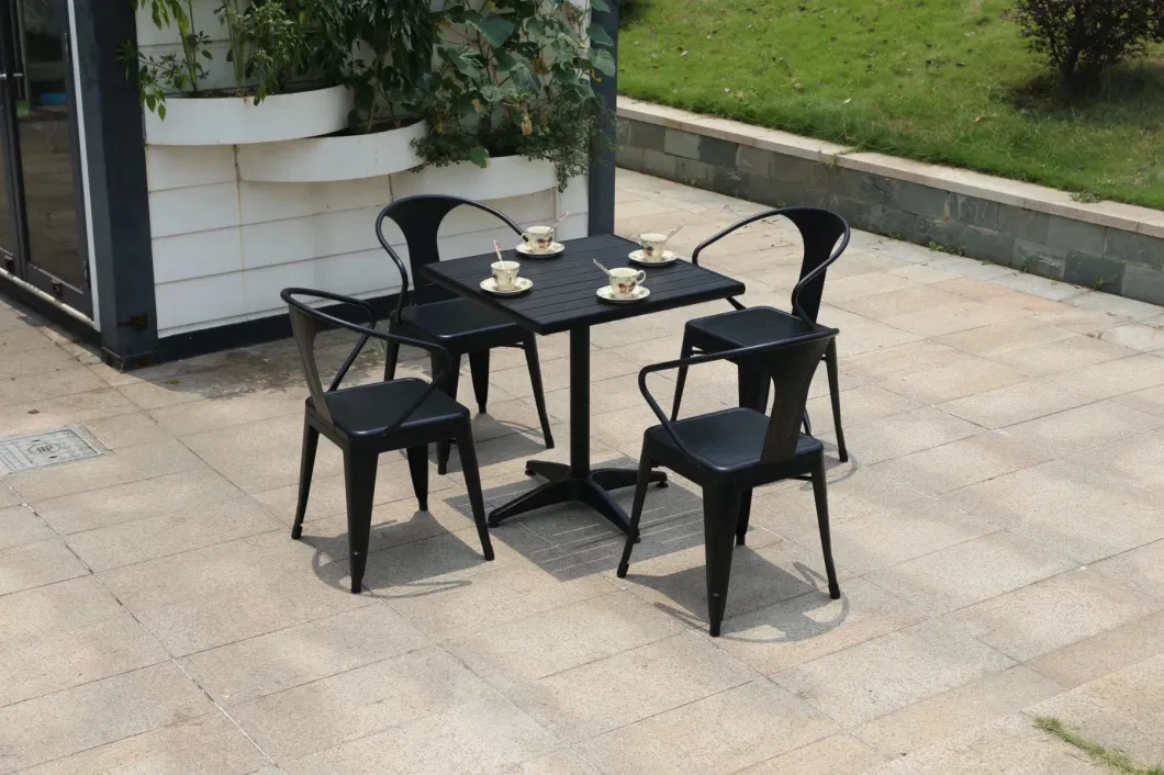 Outdoor Table Chairs Single Odd Chair Plastic Wood Yard Outdoor Open-Air Balcony Recreational Milk Tea Shop Cafe Tables and Chairs