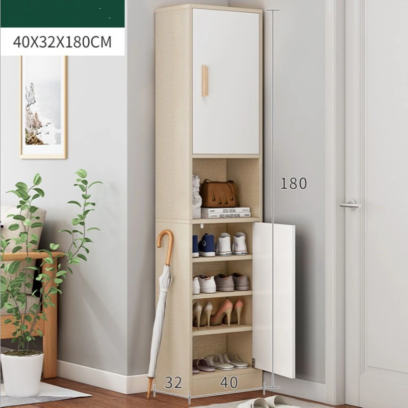 Shoe Cabinet Household Entrance Entrance Hallway Cabinet Narrow High Vertical Storage Large Capacity Simple Multi-Function Storage Narrow Shoe Rack