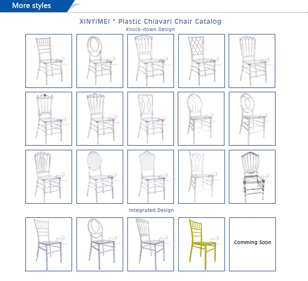 Wedding Colorful High Quality New Design Clear Dining Tiffany Chair Acrylic