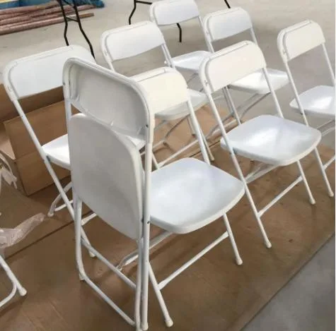 Wholesale Garden Outdoor PP Stackable White Plastic Folding Chairs