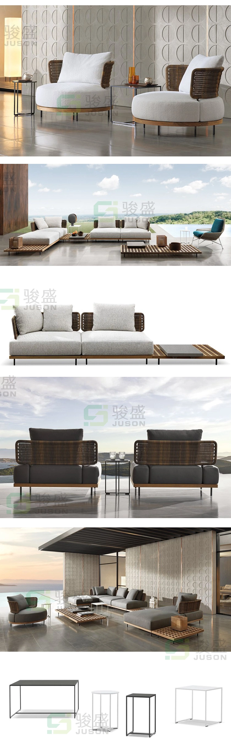 Hot Sale Modern Style Garden Sofa Set Patio Rattan Furniture Outdoor Chair