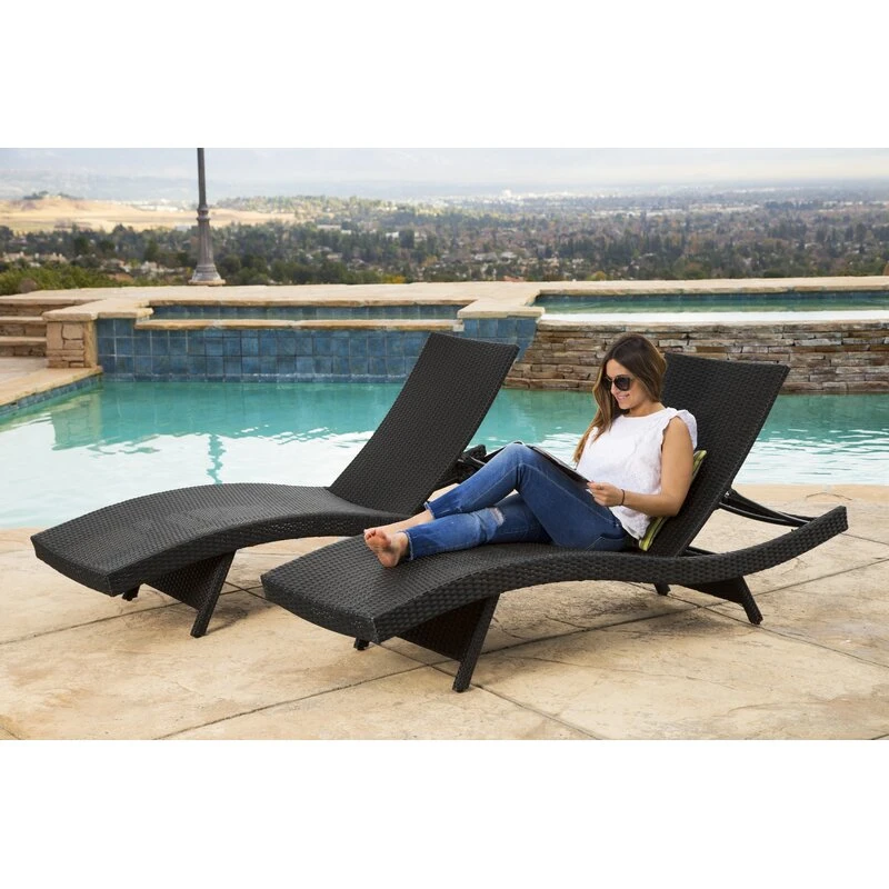 Pool Deck Chairs Outdoor Garden Aluminium Sun Loungers