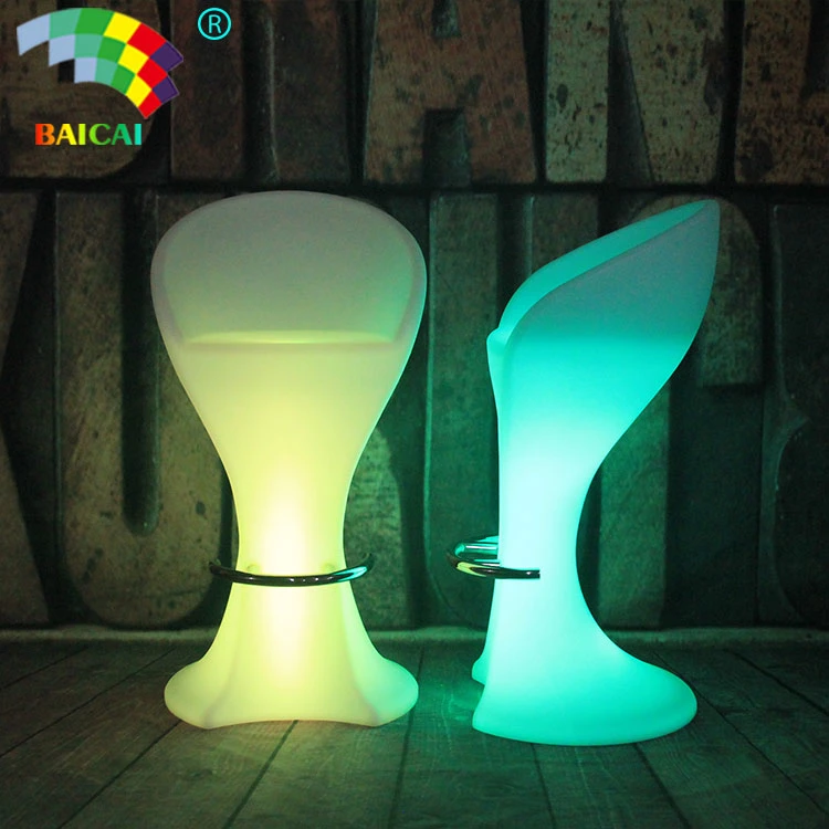 LED Plastic Furniture Chair Stool