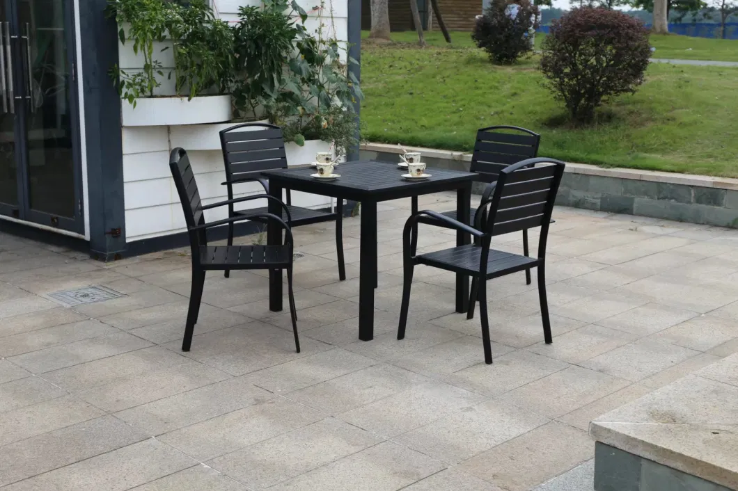 Outdoor Garden Villa Anticorrosive Wood Outdoor Balcony Table Waterproof Dew Formosa Wooden Tables and Chairs Combine Yard Outside