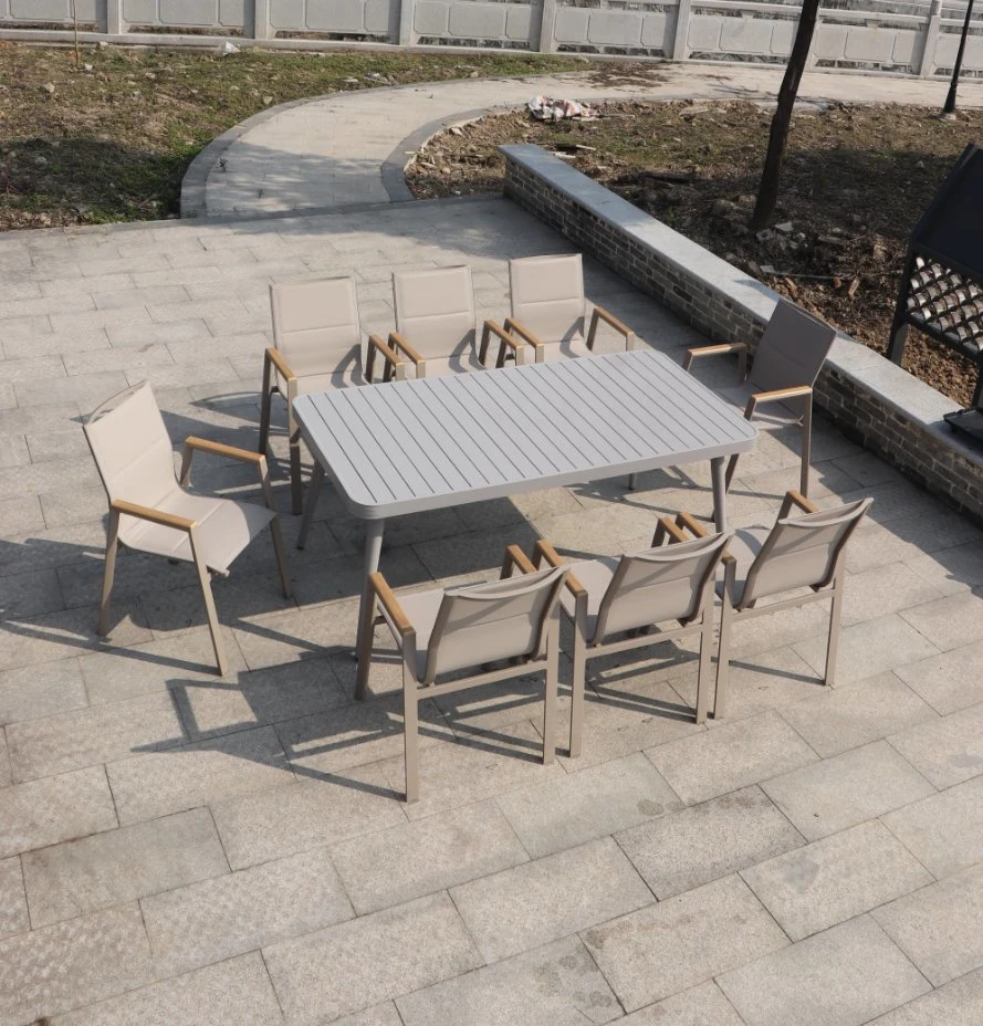 Yard Villa Outdoor Tables and Chairs Open-Air Balcony Outside The Nordic Aluminum Alloy Table Leisure Simple Tables and Chairs