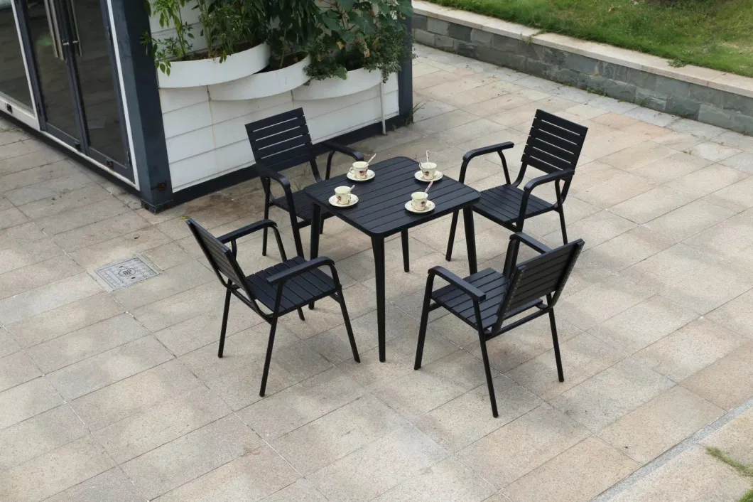 Outdoor Table Chairs Single Odd Chair Plastic Wood Yard Outdoor Open-Air Balcony Recreational Milk Tea Shop Cafe Tables and Chairs