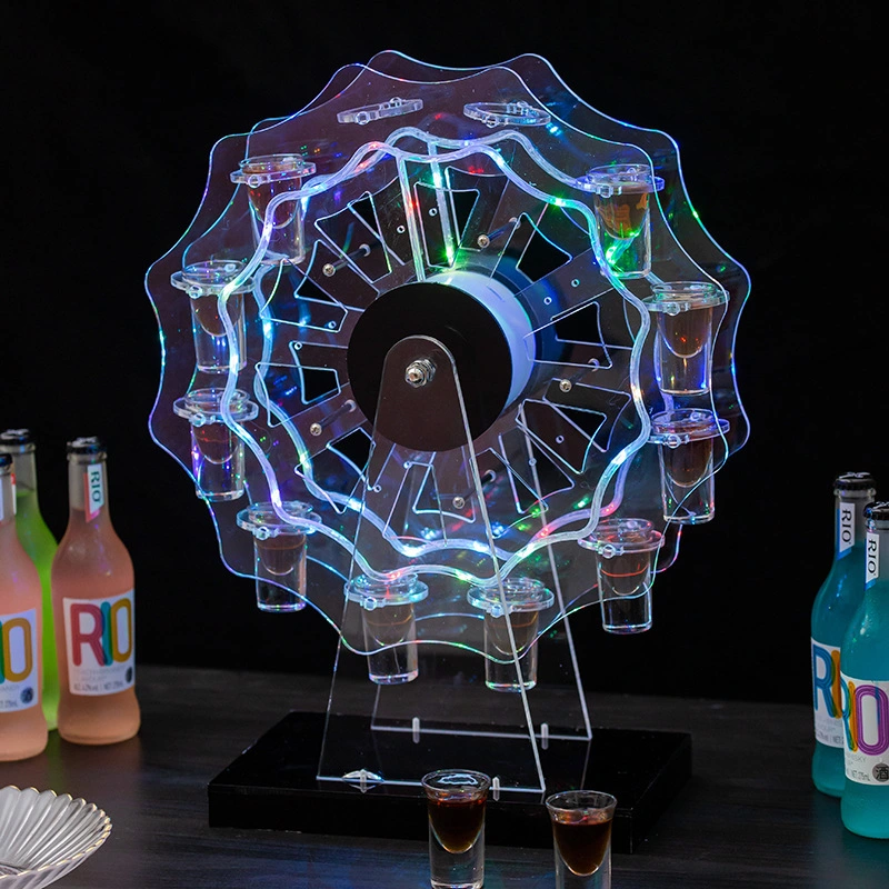 Novelty Luminous Ferris Wheel Bar Cocktail Acrylic Rack