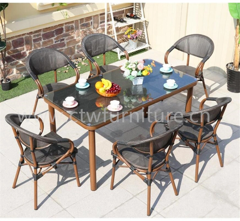 Stackable Restaurant Chairs Outdoor Garden Metal Dinner French Bistro Dining Room Chair