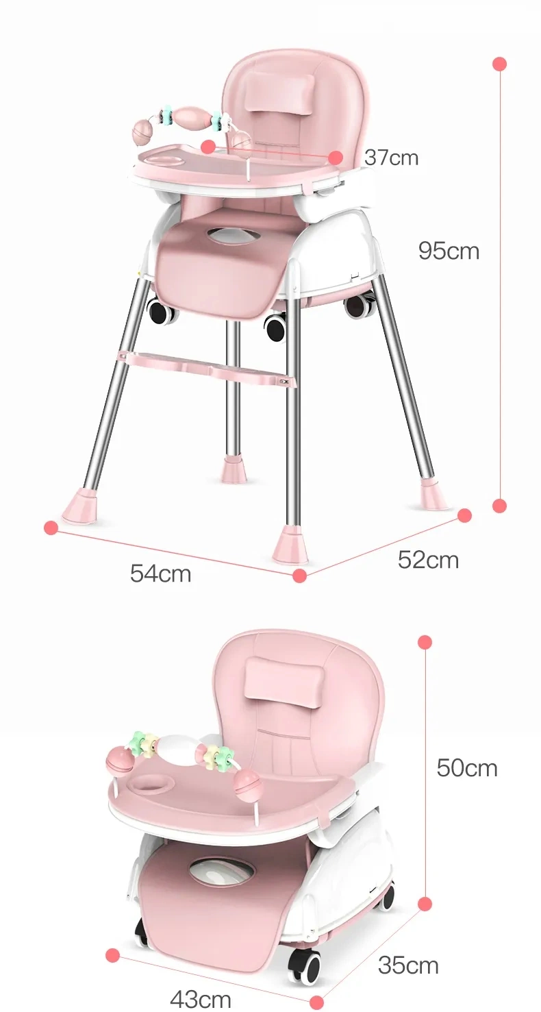 High Quality Multi-Functional Children&prime; S High Chair Portable Folding Kids Table Dining Chair