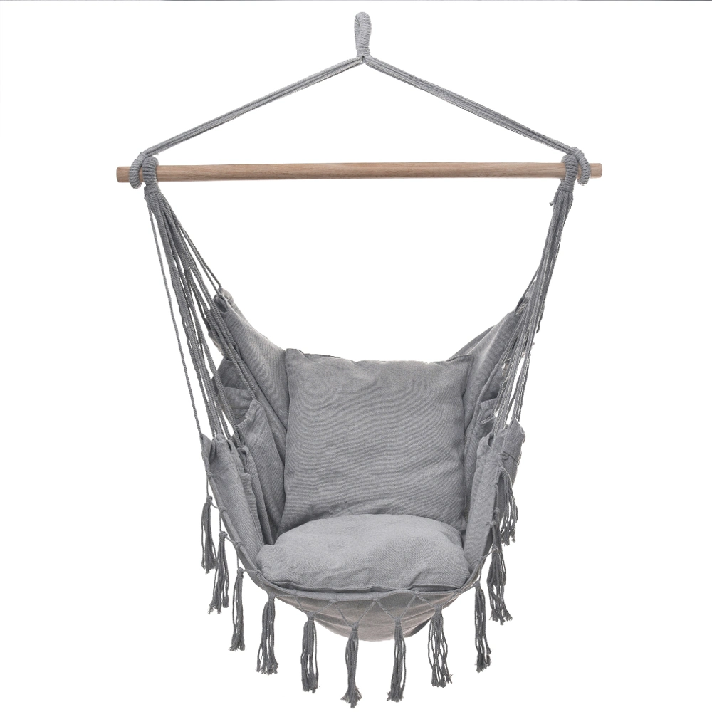 Outdoor Indoor Hanging Chair Rope Swing Hammock Chair Backyard Patio Garden Swing Chair